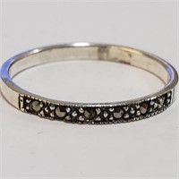Silver Marcasite Band Ring