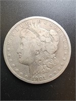 1901-O Silver Dollar Coin.