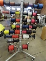 Wire racks w/ spools.