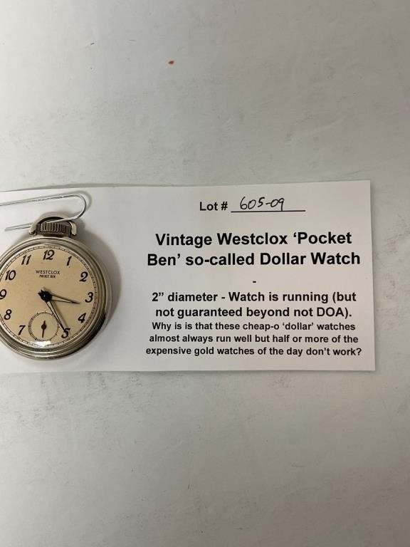 Vintage Westclox 'Pocket Ben' Watch