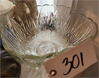 Large Glass Service Bowl