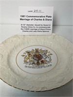 1981 Princess Diana Marriage Plate