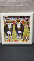 Maud Lewis Print Team Of Oxen Overall Frame Size 1