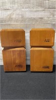 4 Piece Vintage Baribo Maid Wooden Canister Set