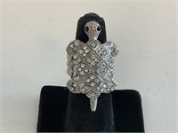 Costume Turtle Cocktail Ring "Stretches"