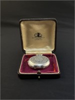 Cased Fine Silver Hunting Case Pocketwatch