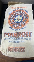 Antique 24lbs Primrose Flour Bag Montreal 24.5" Lo