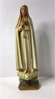 Vintage Virgin Mary Plaster Statue U16A