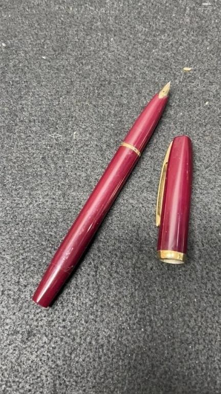 Antique Sheaffer's Maroon Fountain Pen 5.25"