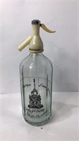 Vintage French Heavy Glass Seltzer Bottle. U16A