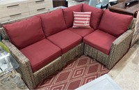 Hampton Bay Resin Rattan 4 Pcs Sectional ,