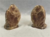 Pair of Geode Slice Bookends