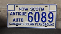 Nova Scotia Antique Auto License Plate 6089