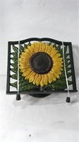 Cast Iron Sunflower Book Display. U7A
