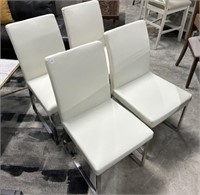 Modani co.Modern White Leather Style Dining Chairs