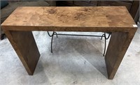Modern Design Burled wood Console Table