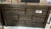 New 7 Drawer Dresser Rustic Brown ,
Black Handles