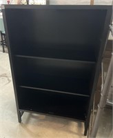 Black 3 Shelf Bookshelf 33” w x 14” d x 52.5” h