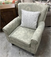 Upholstered Club Accent Chair Dusty/Sage