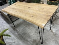 Live Edge Style Table with Metal Legs