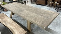 Modern Large Wood Dining Table!! a Must see!
