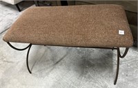 Upholstered Bench with Metal Legs 31 x 16 x 19” h