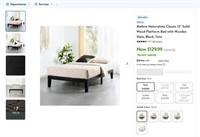 E8153  Mellow Naturalista 12" Twin Platform Bed