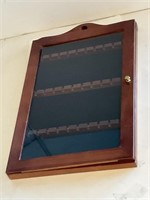 Wood & Glass 18x11.5 Hanging Display Cabinet