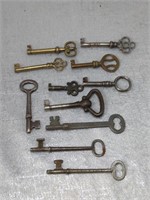 Set of 11 Antique Miscellaneous Metal Keys