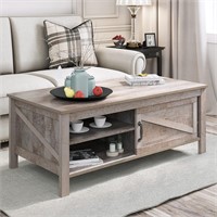 Retail $328: Storage Coffee Table  47in  Gray Wash