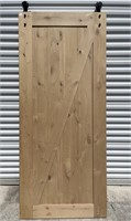 Pine Sliding Barn Style Door with Top Rollers