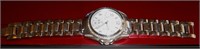 NY & C Silver & Crystal Face Wrist Watch