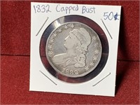 1832 UNITED STATES SILVER CAPPED BUST HALF