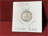 1880-H CANADIAN SILVER DIME