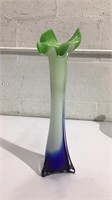 Tall Glass Art Vase K16A