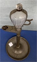 Rare Vintage Oil Lamp with Time Table