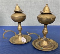 Pair of Oil Lamps