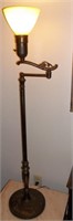 Antique Ornate Brass Adjustable Floor Lamp