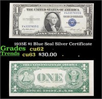 1935E $1 Blue Seal Silver Certificate Grades Selec