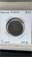 1825 US 1/2 Cent Coin