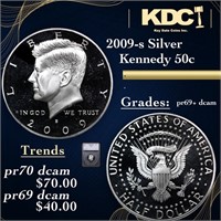 Proof 2009-s Silver Kennedy Half Dollar 50c Graded