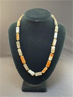 Double Sided Abalone & Coral Necklace