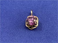 Gold Wire & Amethyst Pendant