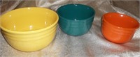 3 Vtg Oxford Stoneware Nesting Bowls