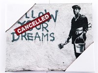 "BANSKY" Graffiti Canvas Art - Gallery Wrap 11 x