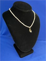 Gold Wash over Sterling Freshwater Pearl Necklace