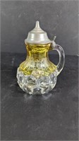 1890's European Etched Syrup Pitcher