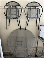 Folding Metal Table & 2-Chairs