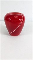 1960's Carlo Moretti Red Murano Cased Vase