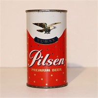 Yusay Pilsen Beer Flat Top Beer Can Chicago IL